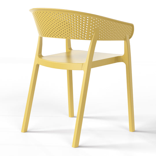 Playa 3-Piece Outdoor Resin Patio Bistro Table Set with Stackable Patio Dining Side Chairs