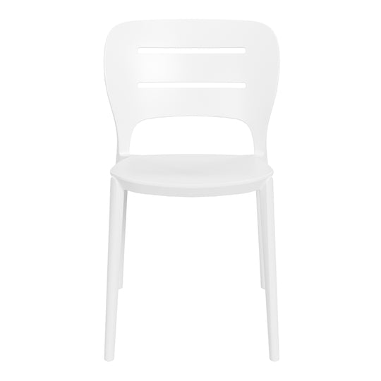 Playa Outdoor Modern Stackable Plastic Patio Dining Side Chairs (Set of 4)