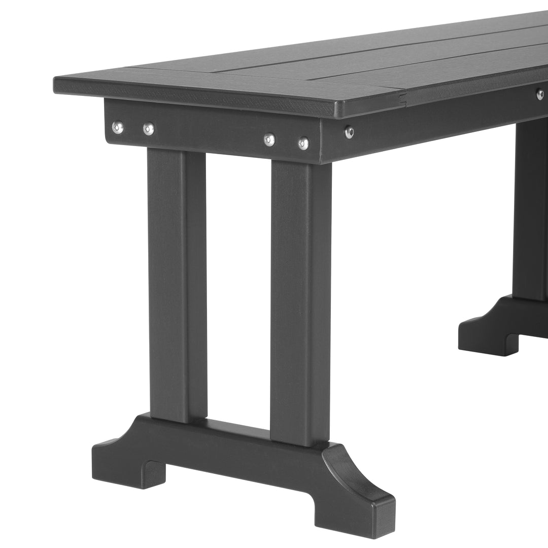 Malibu 65" Outdoor Patio Trestle Dining Bench
