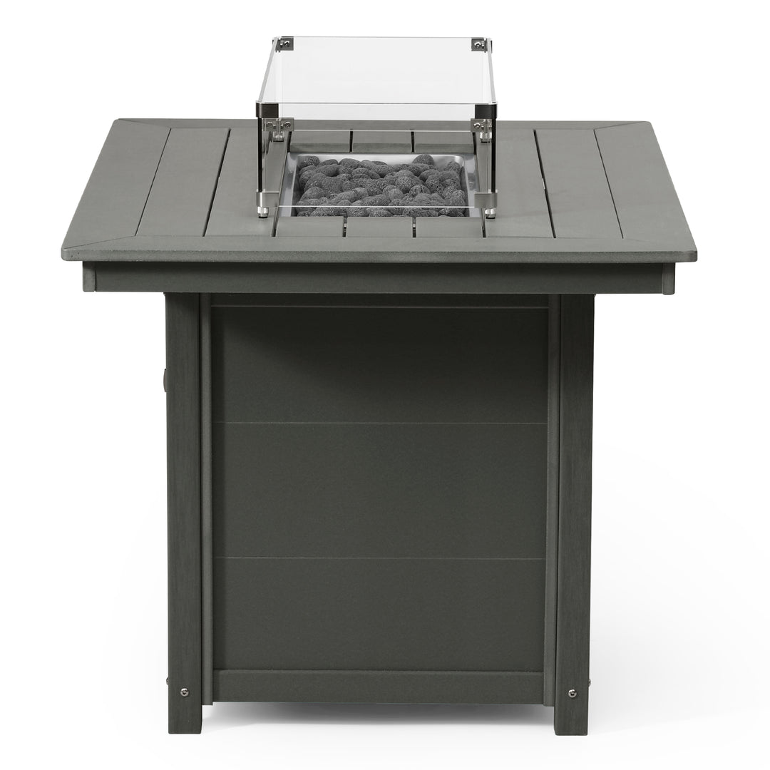 Helios 46" Modern Outdoor Patio Gas Propane Rectangular Fire Pit Table