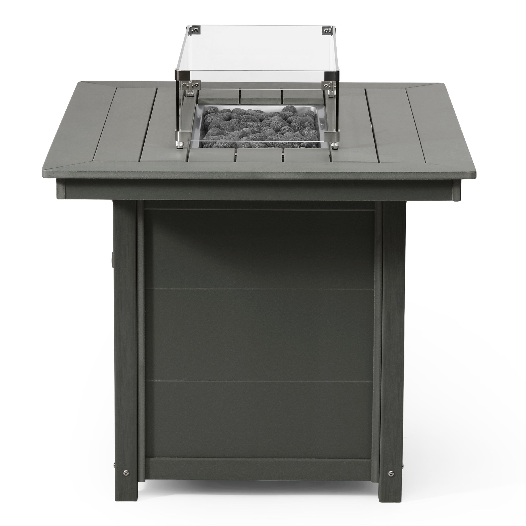 Helios 46" Modern Outdoor Patio Gas Propane Rectangular Fire Pit Table