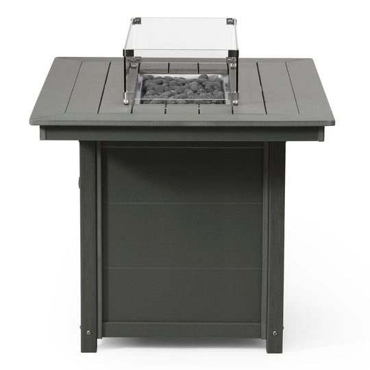 Helios 46" Modern Outdoor Patio Gas Propane Rectangular Fire Pit Table