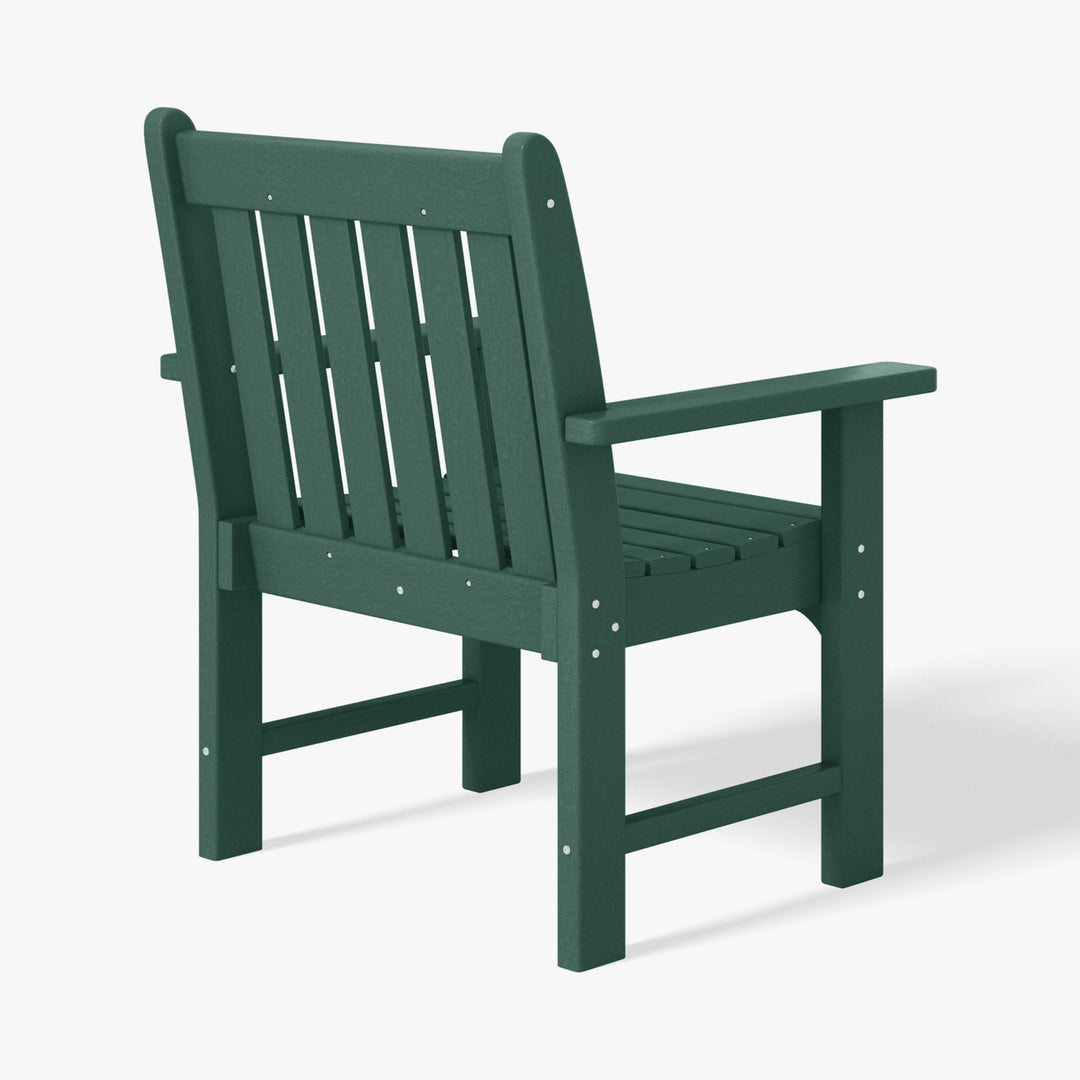 Malibu Outdoor Patio HDPE Adirondack Dining Arm Chairs (Set of 4)