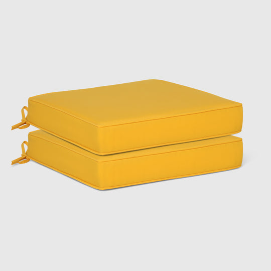 Solace Outdoor Patio Furniture Seat Chair Square Cushions with Piping. Set of 2, 20" x 19"