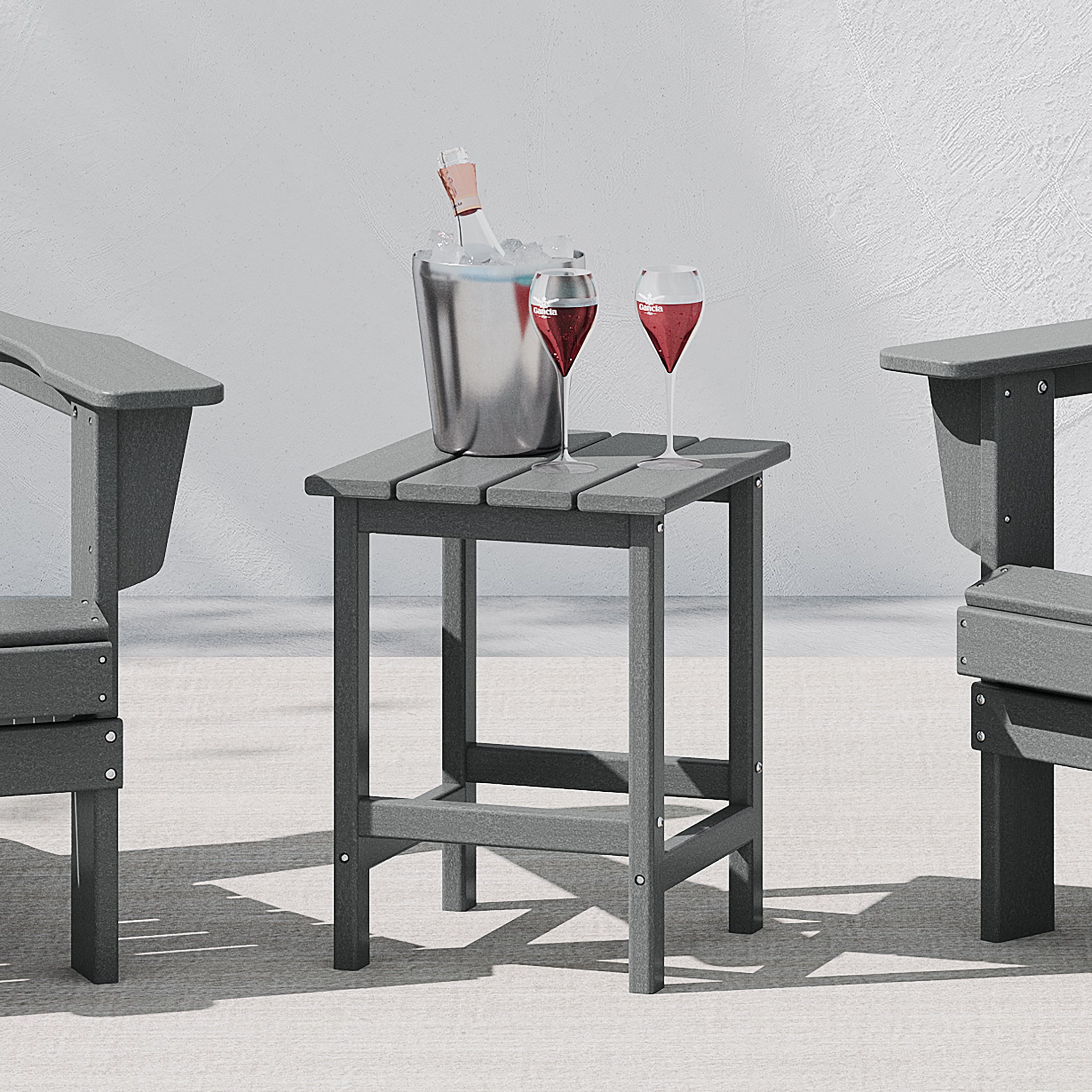 Malibu 14" square outdoor Side table for Adirondack chair