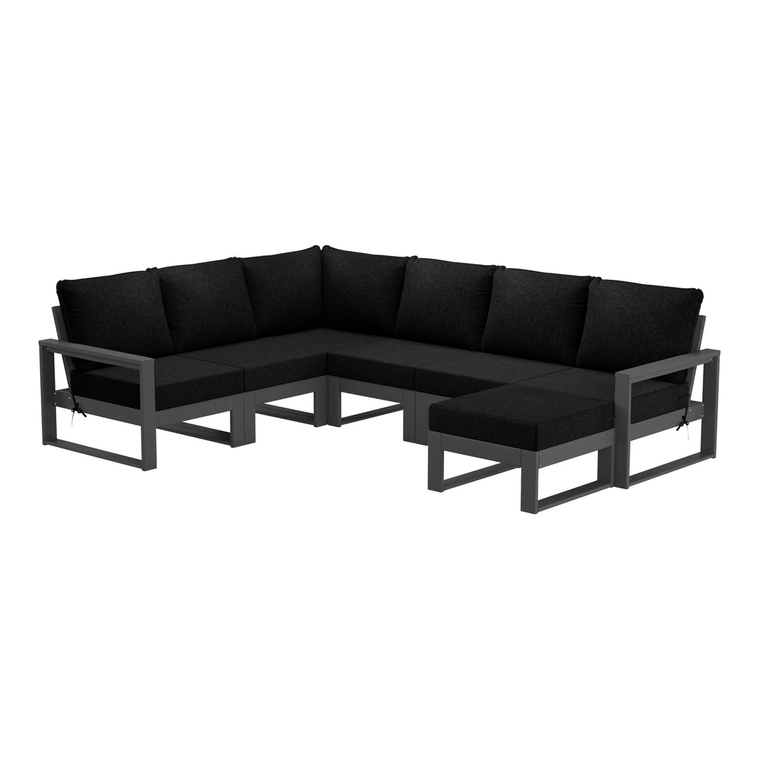Montara 7-Piece Outdoor Modular L-Shaped Corner Patio Sectional Sofa Set