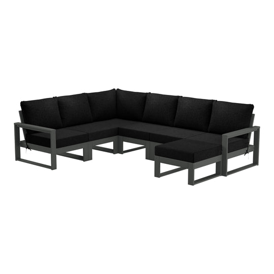 Montara 7-Piece Outdoor Modular L-Shaped Corner Patio Sectional Sofa Set