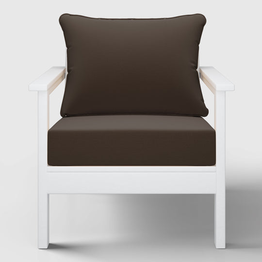 Avalon Outdoor Modern HDPE Patio Club Chairs with Deep Seat Cushions (Set of 2)