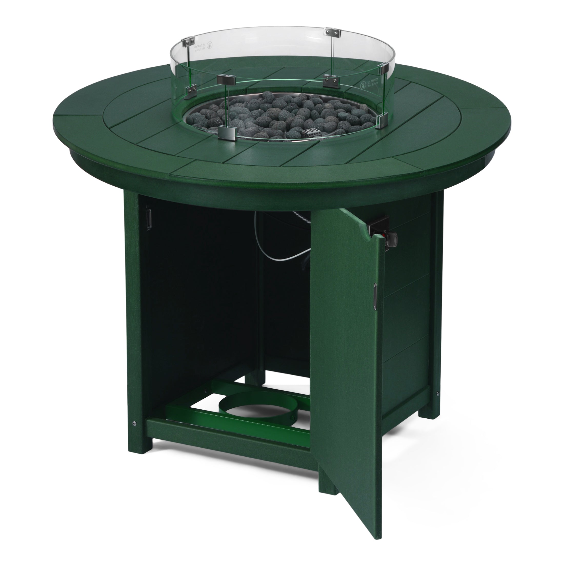 Helios 47" Modern Outdoor Patio Propane Round Counter Height Fire Pit Table