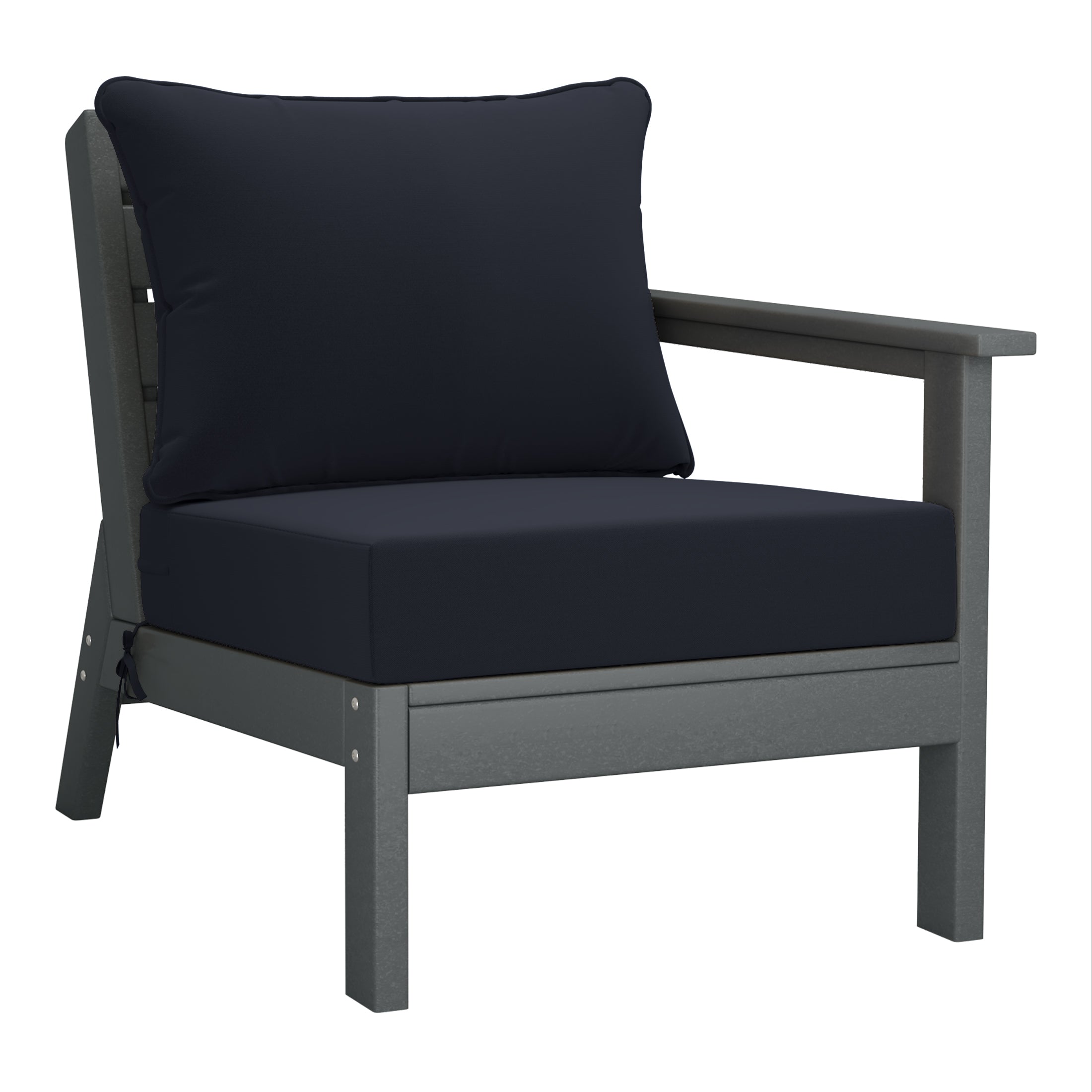 Avalon Outdoor Patio HDPE Sectional Sofa with Patio Cushions