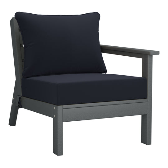 Avalon Outdoor Patio HDPE Sectional Sofa with Patio Cushions
