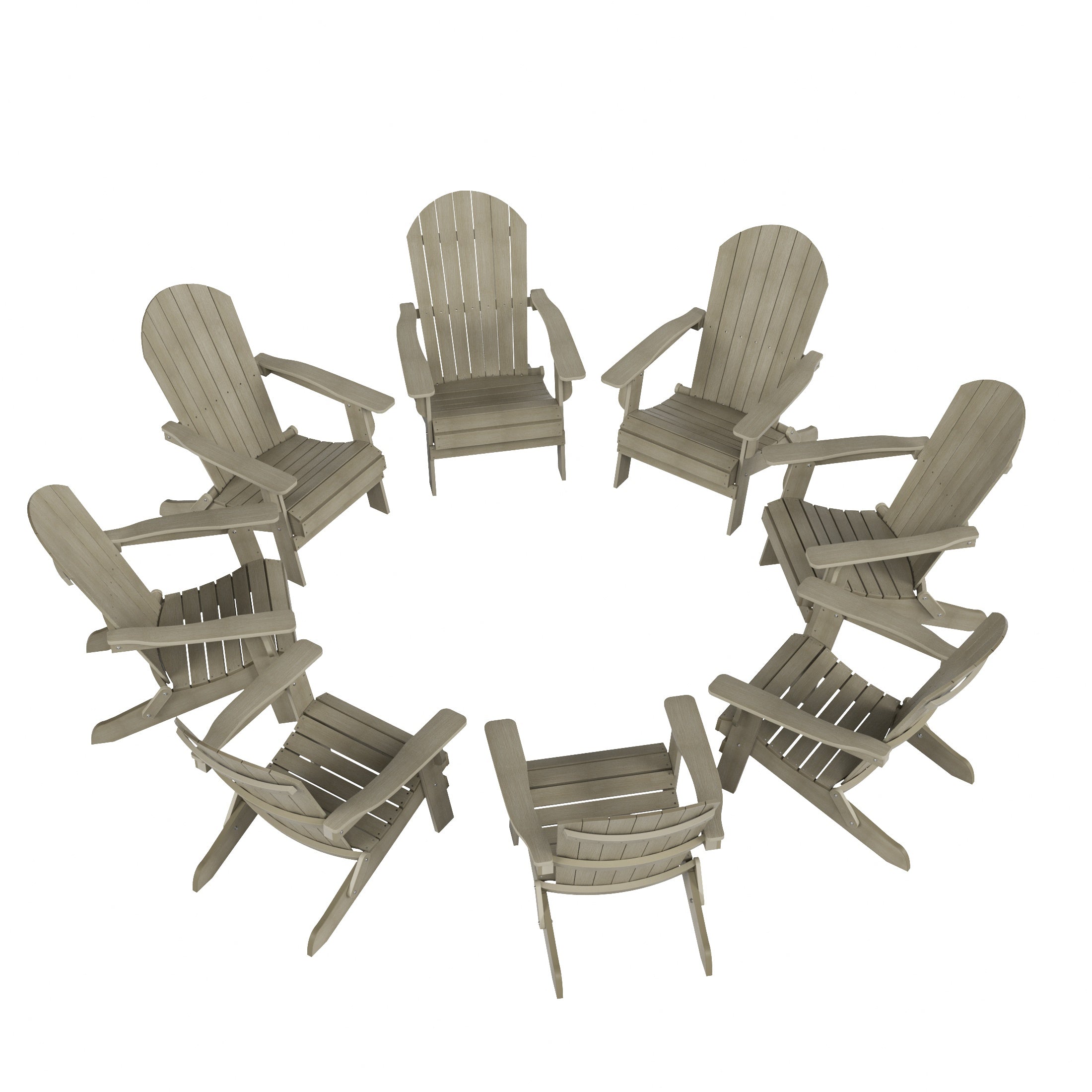 Tuscany Outdoor Folding Adirondack Seashell Chair (Set of 8)