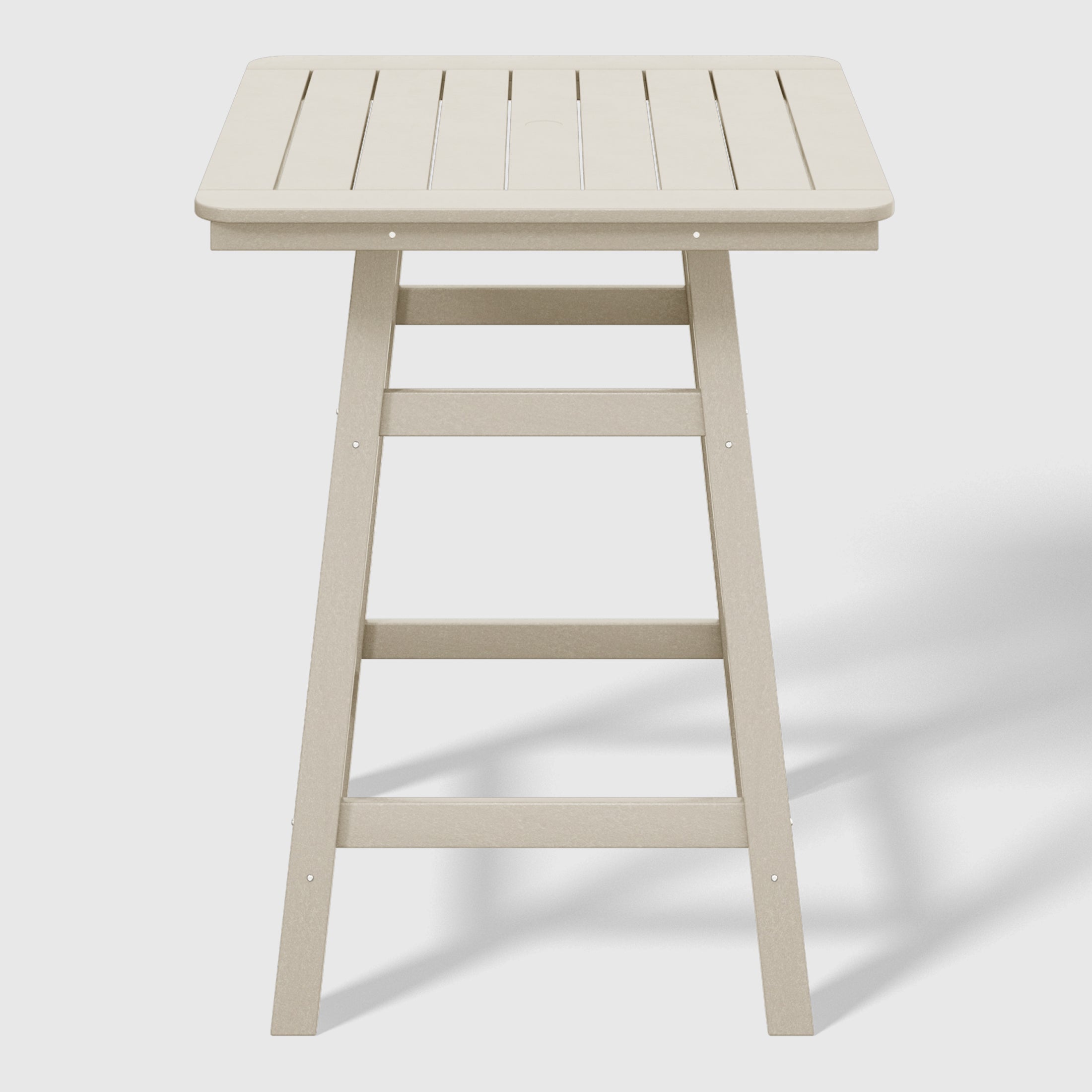 Malibu 30" Square Outdoor Patio Counter High Bistro Bar Table With Umbrella Hole