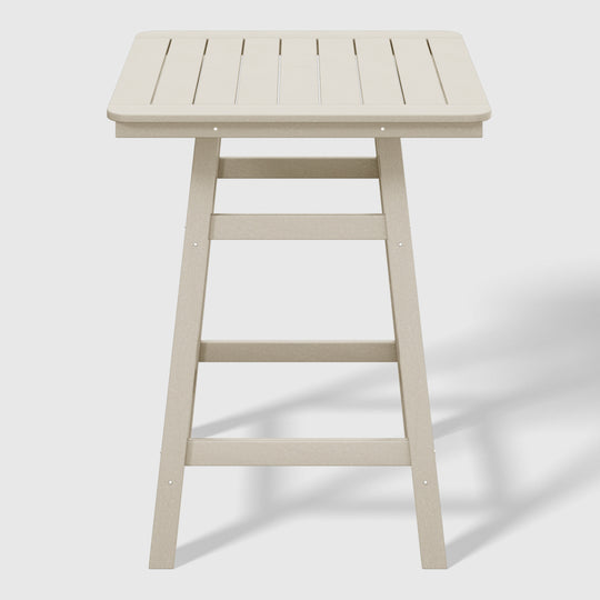 Malibu 30" Square Outdoor Patio Counter High Bistro Bar Table With Umbrella Hole
