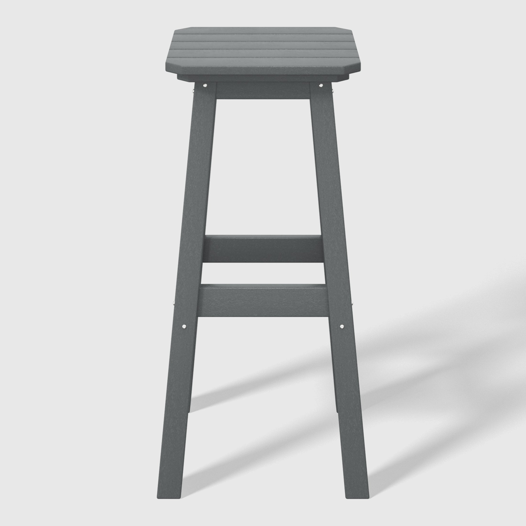Malibu 29" HDPE Outdoor Patio Square Bar Stools (Set of 3)