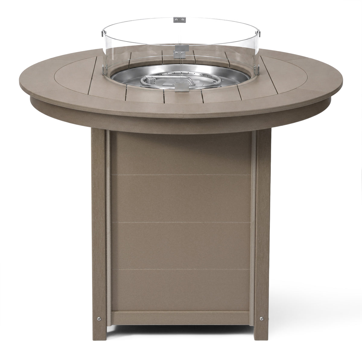 Helios 47" Modern Outdoor Patio Propane Round Counter Height Fire Pit Table