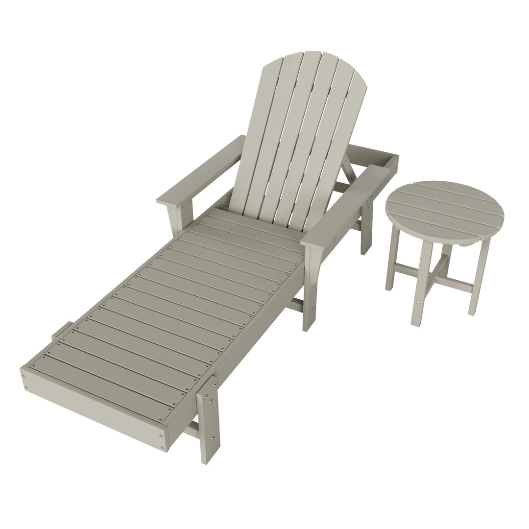 Dylan 2 Piece Adirondack Reclining Chaise Lounge With Arms