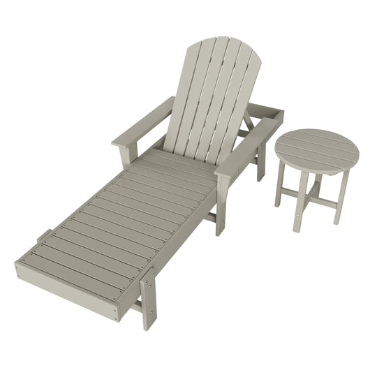 Dylan 2 Piece Adirondack Reclining Chaise Lounge With Arms