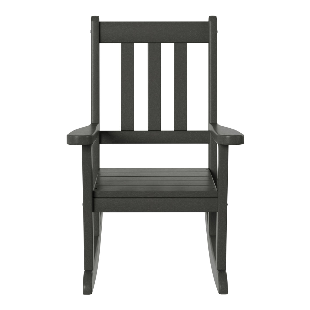 Malibu Outdoor HDPE Plastic Preschool Toddler Rocking Chairs (Set of 2)