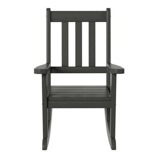 Malibu Outdoor HDPE Plastic Preschool Toddler Rocking Chairs (Set of 2)