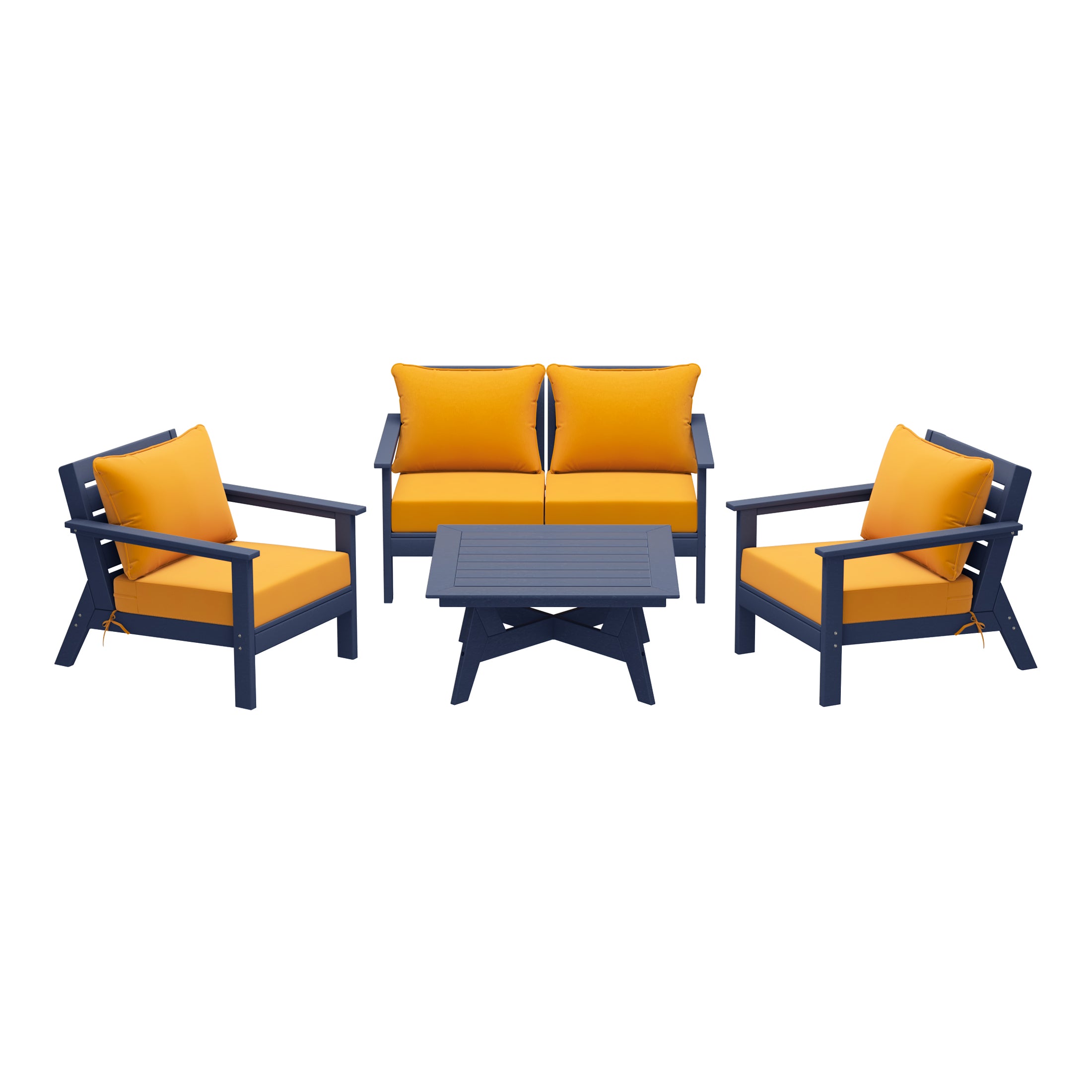 Avalon Outdoor 5-Piece Modular Sectional Patio Furniture Sofa Set