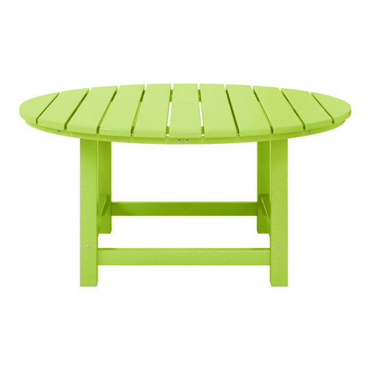 Malibu Low Outdoor HDPE Round Patio Coffee Table
