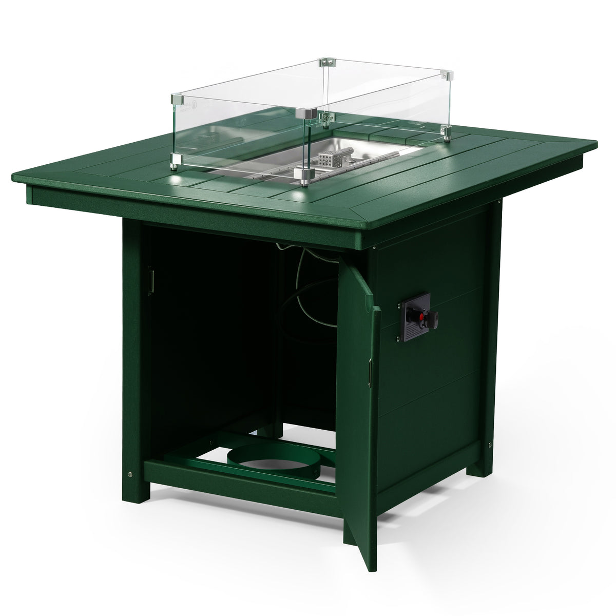 Helios 46" Modern Outdoor Patio Gas Propane Rectangular Fire Pit Table