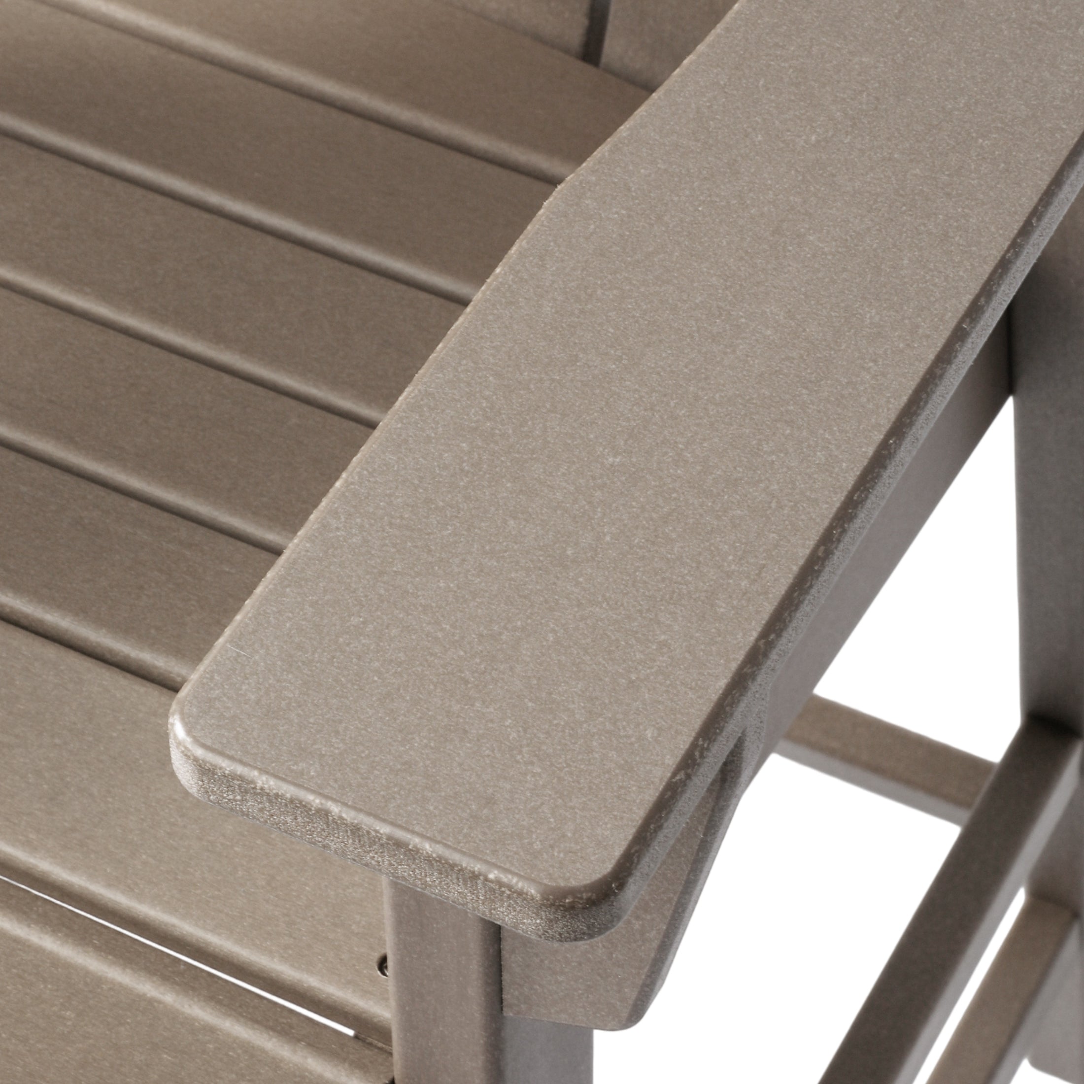 Malibu Outdoor HDPE Tall Adirondack Bar Height Chair With Cup Holder
