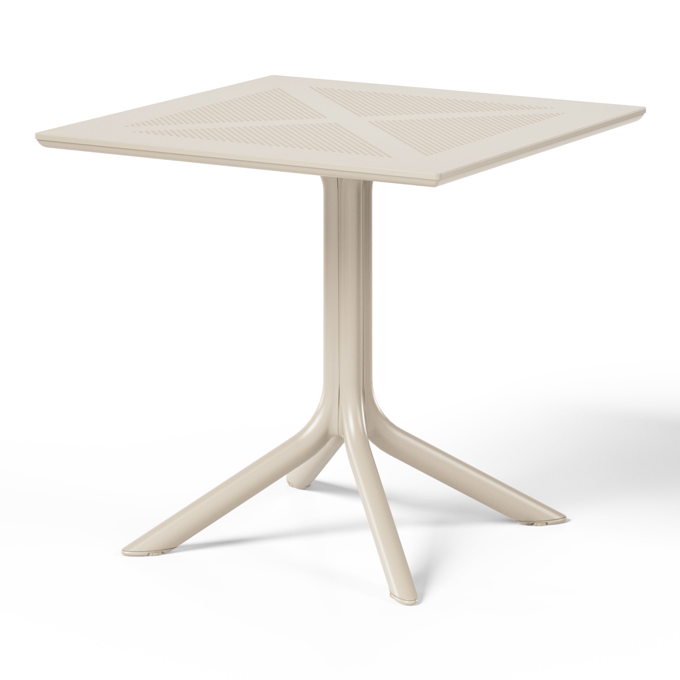 Playa 5-Piece Modern Square Patio Dining Table Set with Stackable Patio Dining Chairs