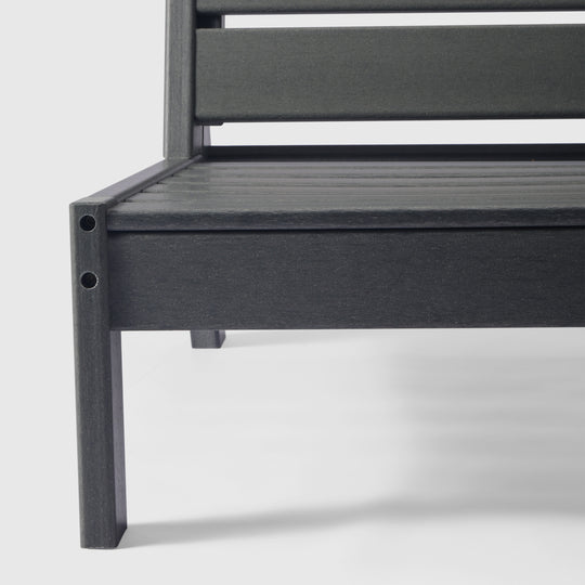 Avalon Outdoor HDPE Deep Seating Modular Armless Patio Chair with Patio Cushions