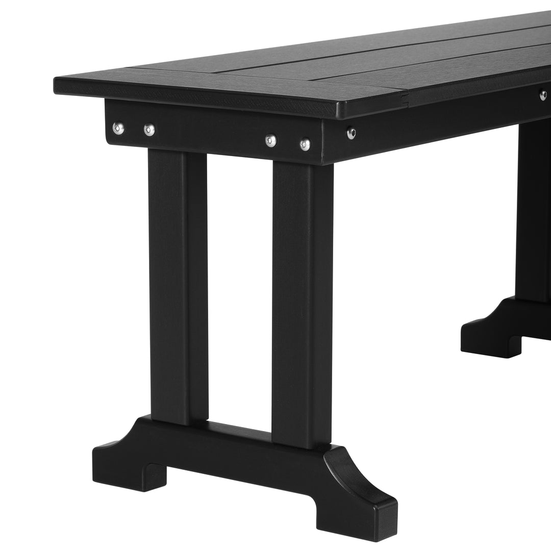 Malibu 65" Outdoor Patio Trestle Dining Bench