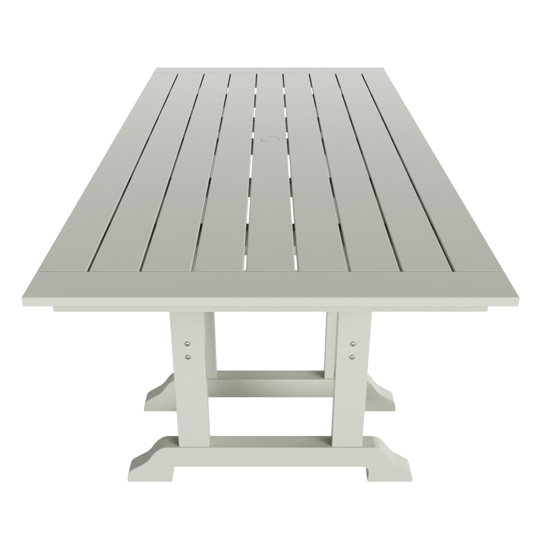 Malibu 7-Piece HDPE Rectangular Patio Dining Table Set with Foldable Chairs
