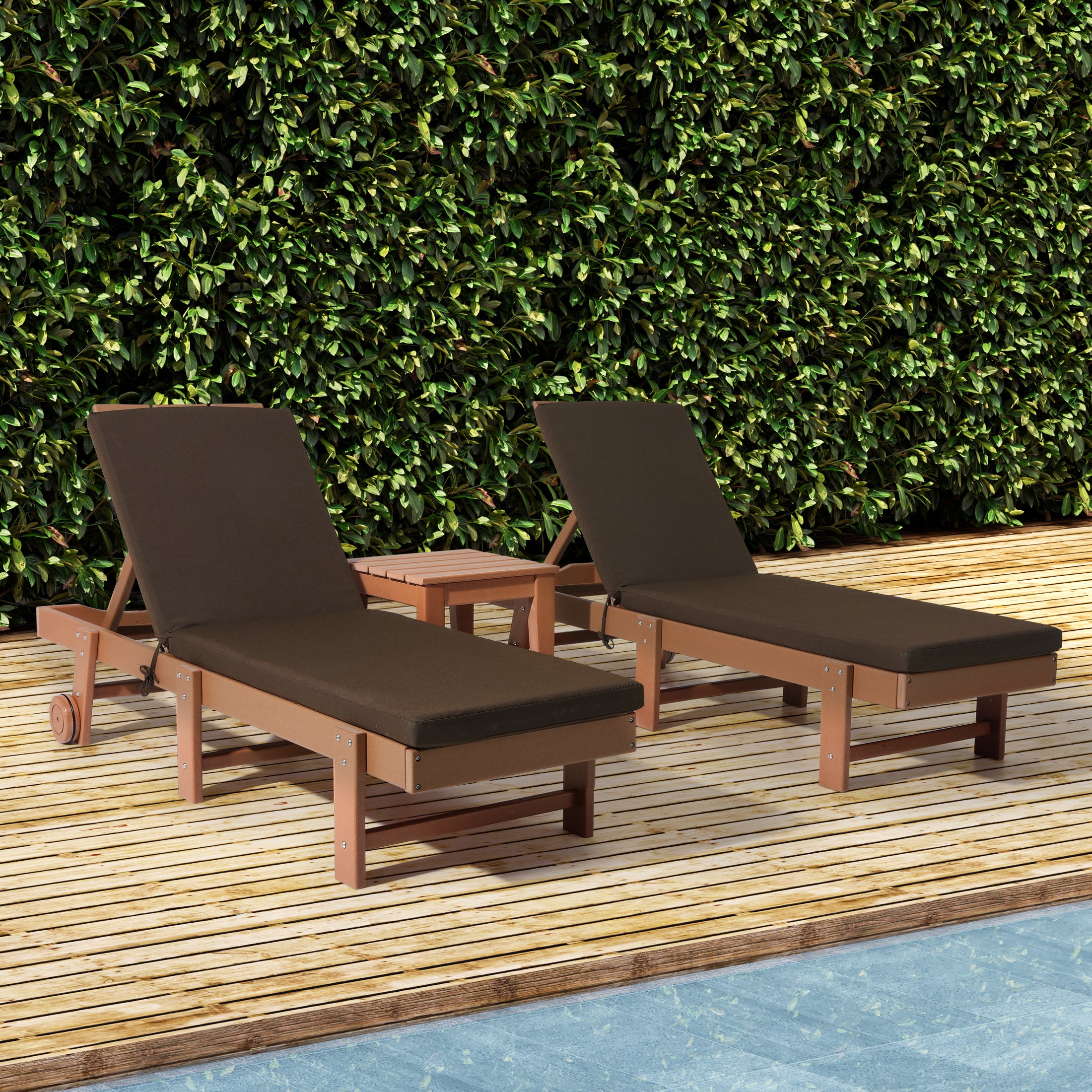 Solace Outdoor Chaise Lounge Chair Cushions Set of 2
