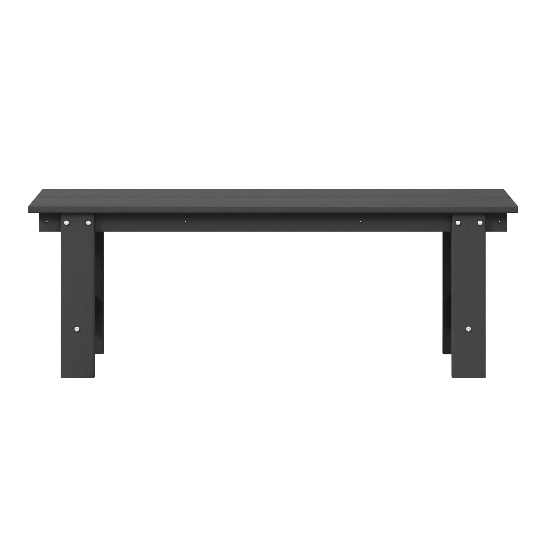 Ashore Outdoor HDPE 48" Modern Backless Patio Bench