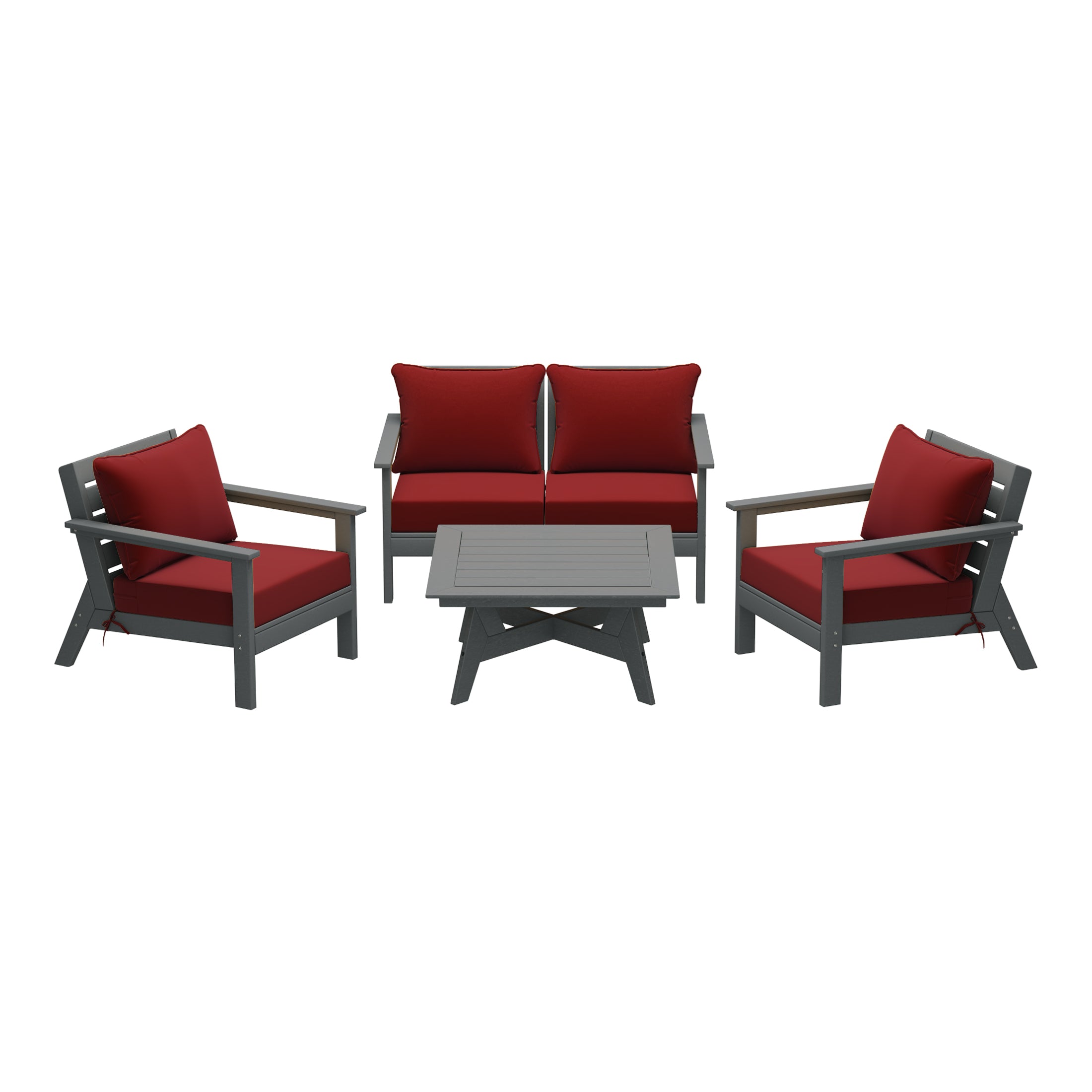 Avalon Outdoor 5-Piece Modular Sectional Patio Furniture Sofa Set