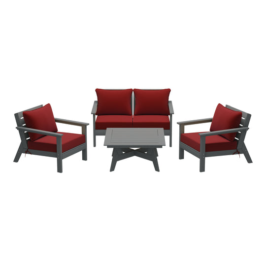 Avalon Outdoor 5-Piece Modular Sectional Patio Furniture Sofa Set
