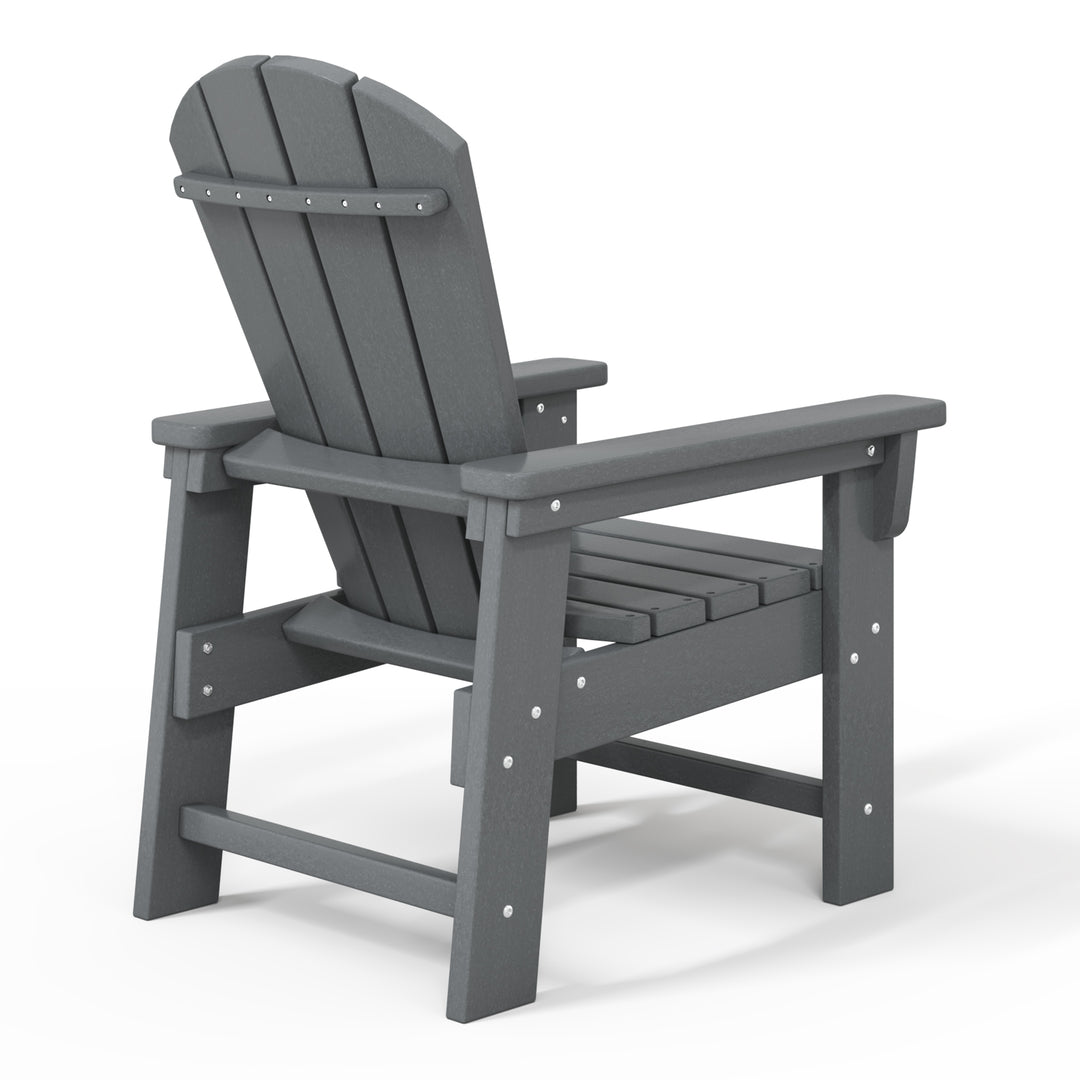 Malibu Kids Outdoor HDPE Adirondack Plastic Patio Chair