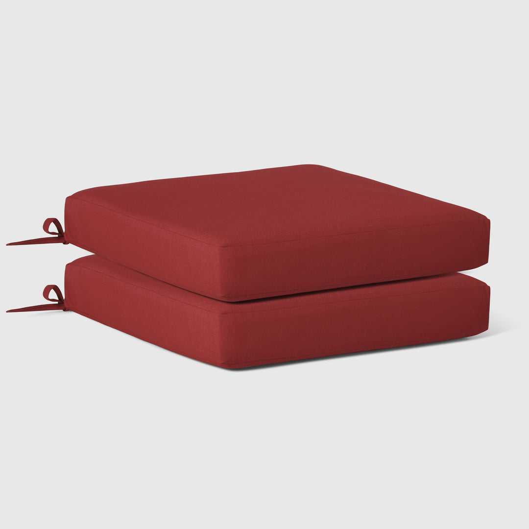 Solace Outdoor Patio Furniture Seat Chair Square Cushions Set of 2, 20" x 19"
