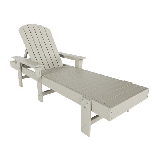 Dylan Adirondack Poly Reclining Chaise Lounge With Arms