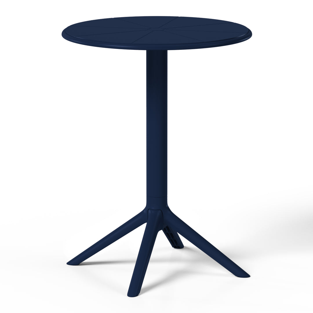 Playa 23.5" Outdoor Polypropylene Resin Round Patio Bistro Dining Table for 2