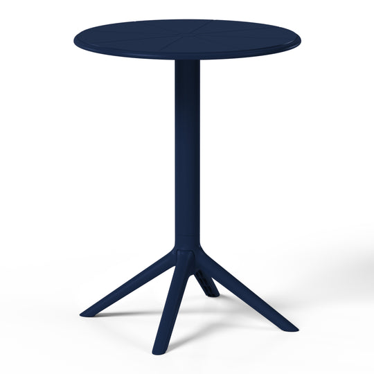 Playa 23.5" Outdoor Polypropylene Resin Round Patio Bistro Dining Table for 2