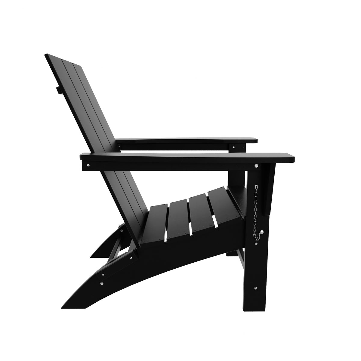 Ashore folding Adirondack chair in Black, view 2