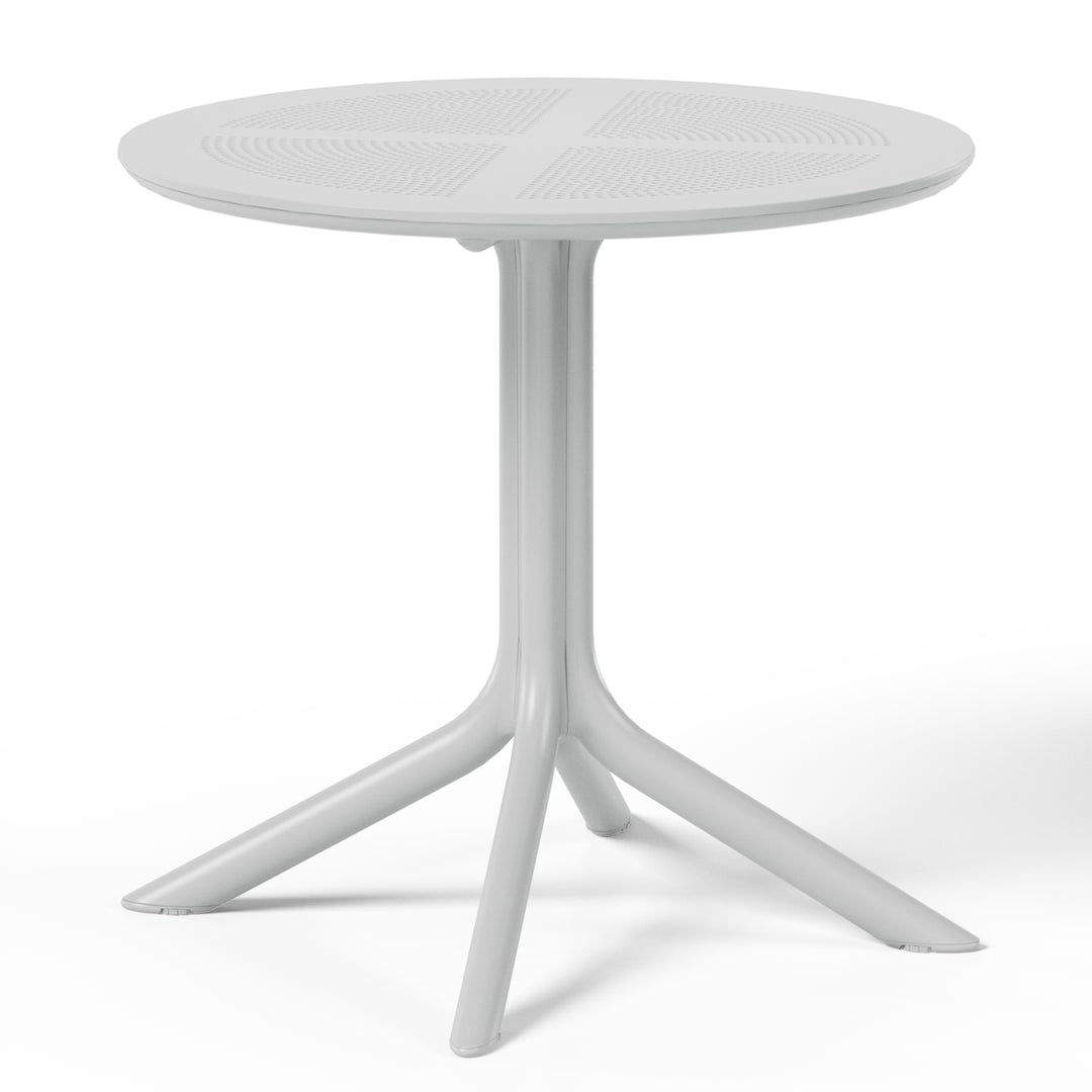 Playa 31.5" Round Plastic Outdoor Patio Dining Table for 4