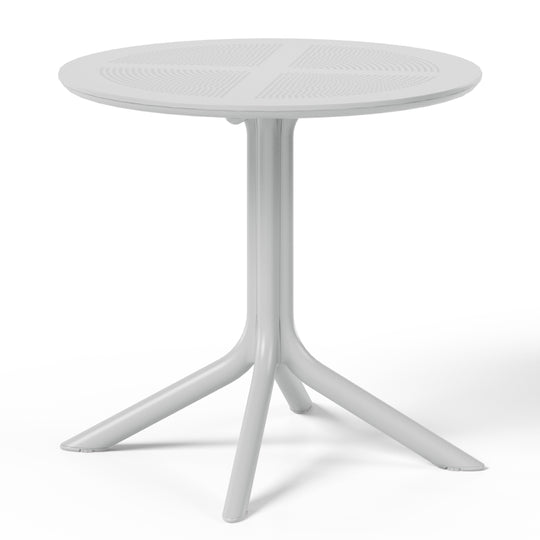 Playa 31.5" Round Plastic Outdoor Patio Dining Table for 4
