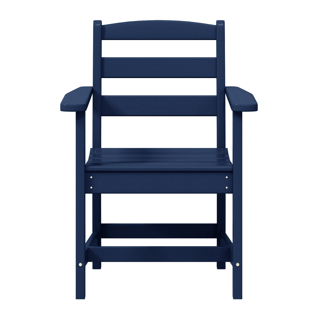 Ashore Outdoor HDPE Patio Classic Dining Arm Chair