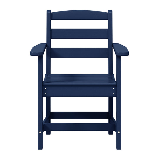 Ashore Outdoor HDPE Patio Classic Dining Arm Chair