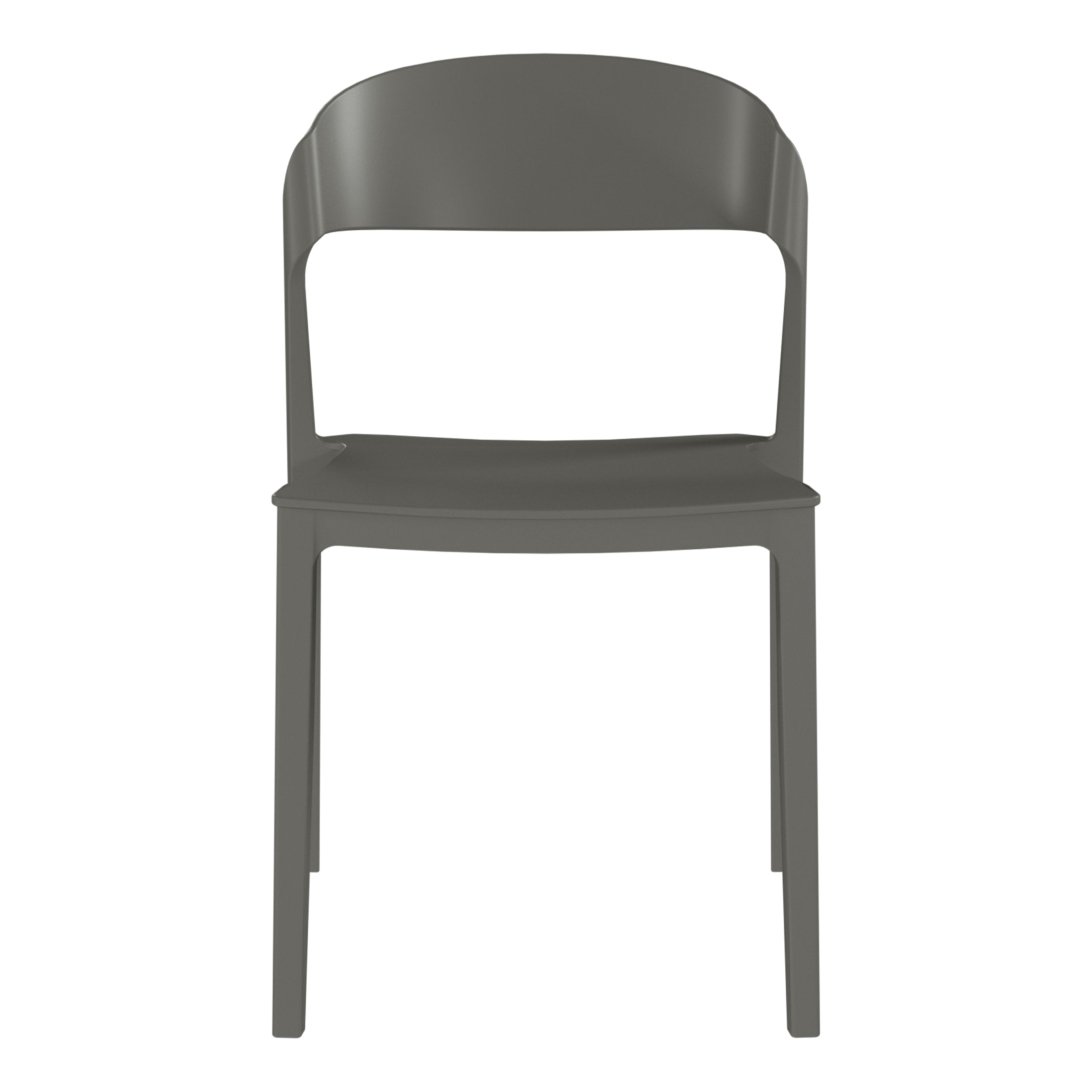 Playa Outdoor Modern Stackable Plastic Patio Bistro Dining Side Chairs (Set of 2)