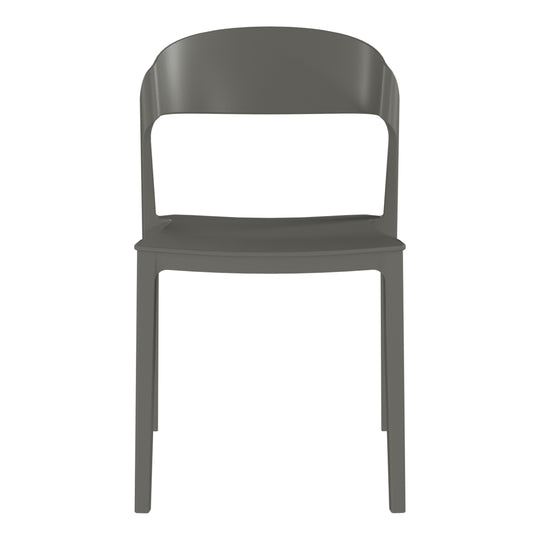 Playa Outdoor Modern Stackable Plastic Patio Bistro Dining Side Chairs (Set of 2)