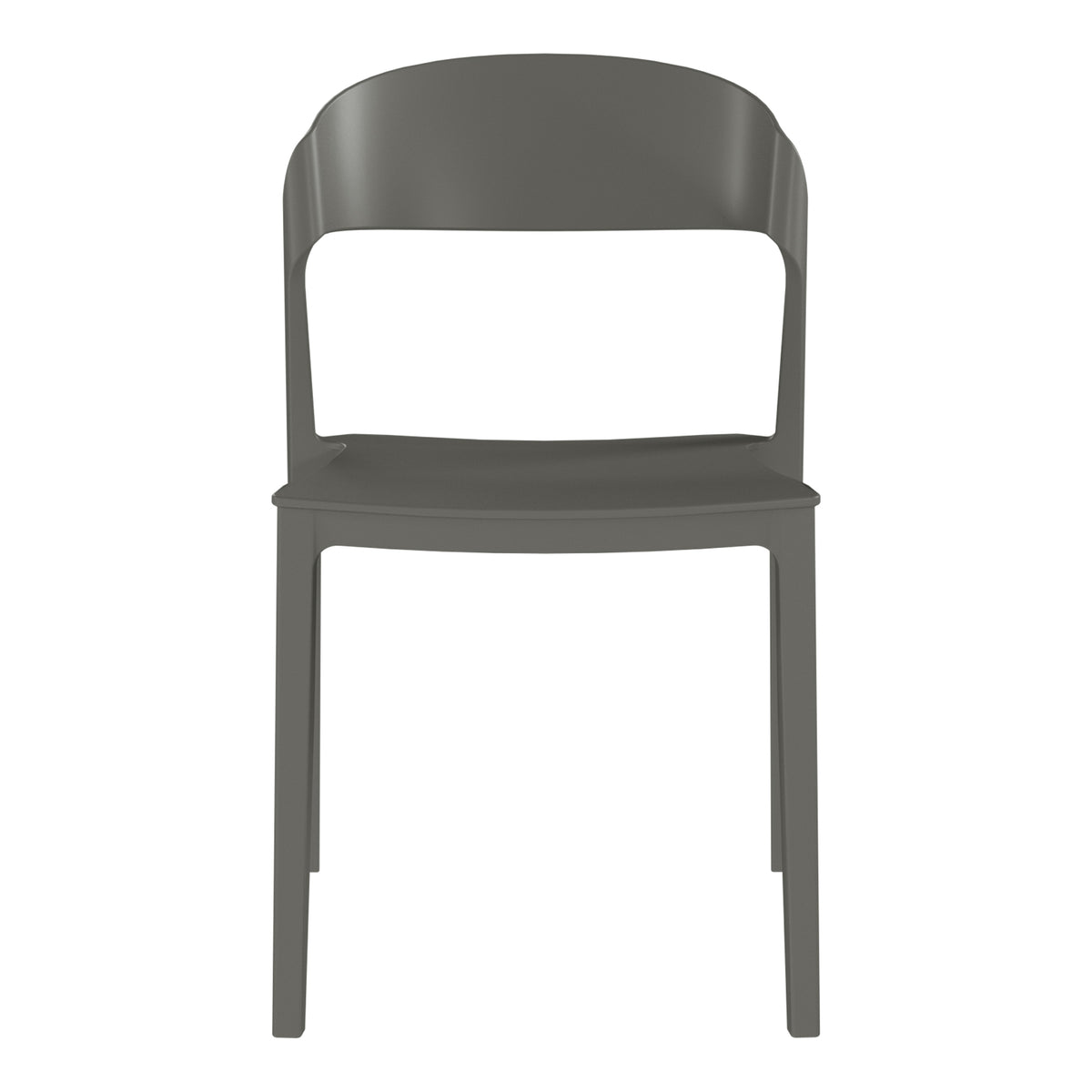 Playa Outdoor Modern Stackable Plastic Patio Bistro Dining Side Chairs (Set of 2)