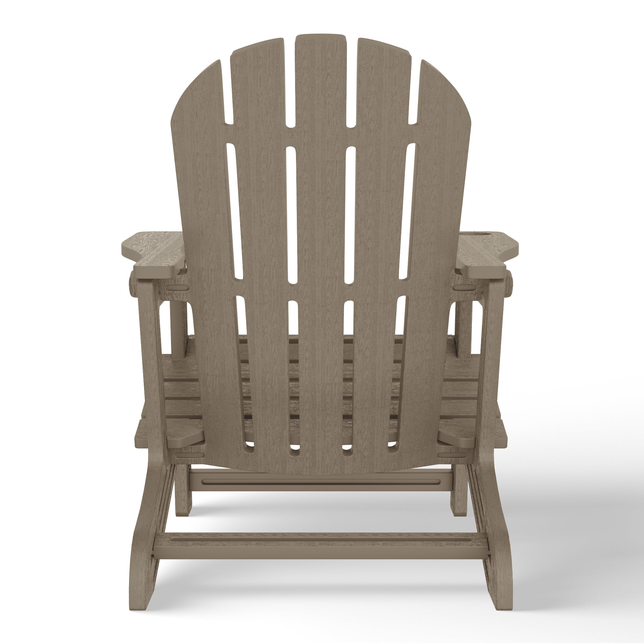 Azura Tool-Free Assembly Outdoor Patio HDPE Plastic Adirondack Chair with Cup Holder